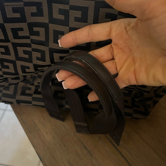 Givenchy Monogram G Tote Shoulder Bag – Brown Logo Canvas – Convertible Handles - Picture 12 of 17